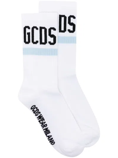Gcds Socks With Embroidery In Burgundy