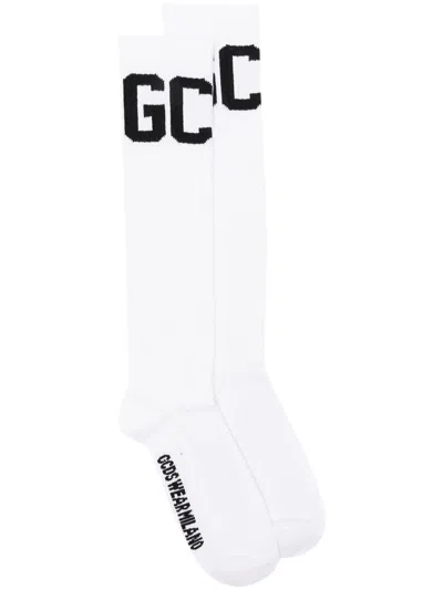 Gcds Socks With Inlay In White