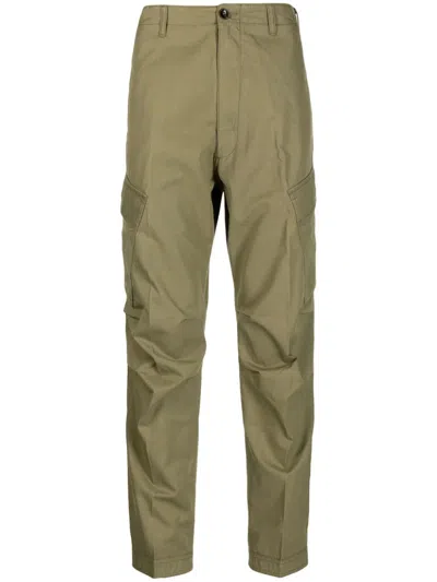 Tom Ford Straight-leg Cotton Trousers In Green