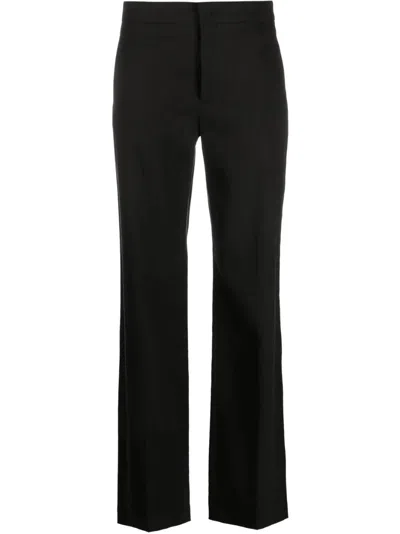 Isabel Marant Straight Trousers With High Waist In Black