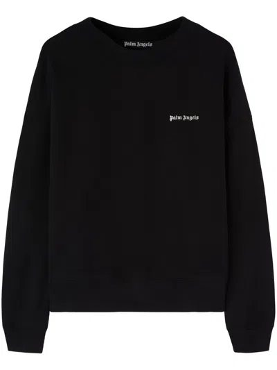 Palm Angels Sweatshirt With Embroidery In Black
