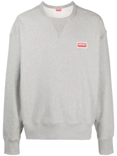 Kenzo Sweatshirt With Logo Application In Gray