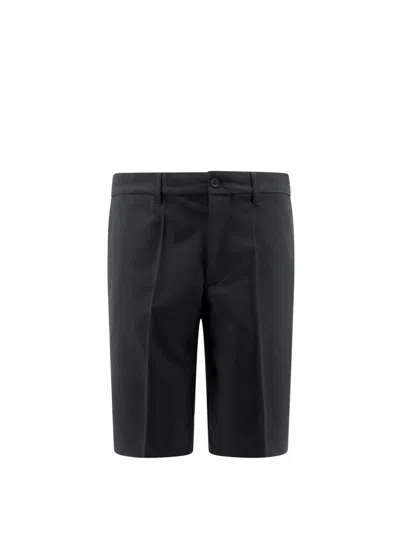 J. Lindeberg Technical Fabric Bermuda Shorts With Logo Patch In Black