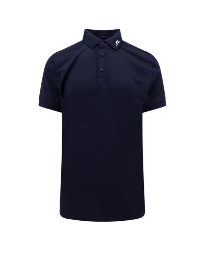 J. Lindeberg Technical Fabric Polo Shirt In Black