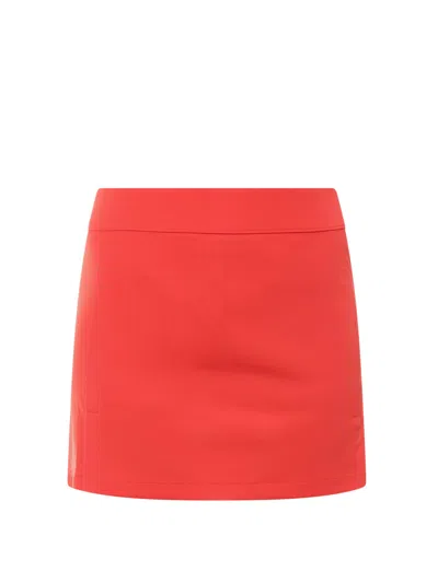 J. Lindeberg Technical Jersey Skirt In Red