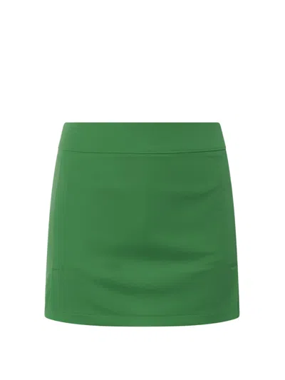 J. Lindeberg Technical Jersey Skirt In Green
