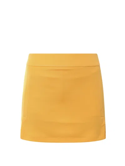 J. Lindeberg Technical Jersey Skirt In Yellow