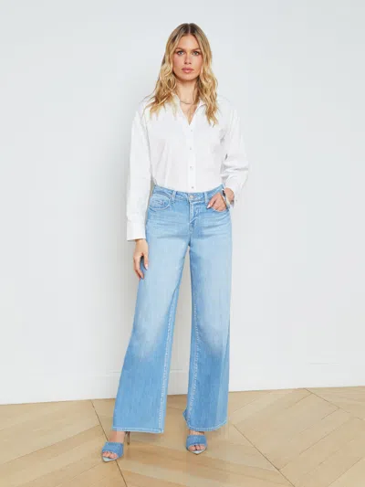 L Agence Alicent Wide-leg Jean In Bayview
