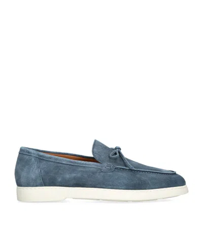 Doucal's Suede Edwin Loafers In Blue
