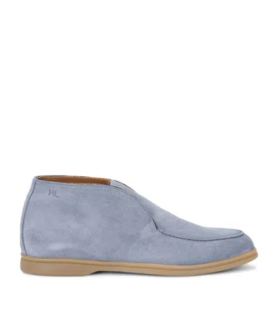 Harrys Of London Suede Tower Boots In Grey