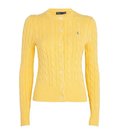 Polo Ralph Lauren Cotton Cable-knit Cardigan In Yellow