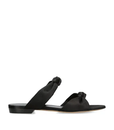 Le Monde Beryl Knotted Flat Sandals In Black