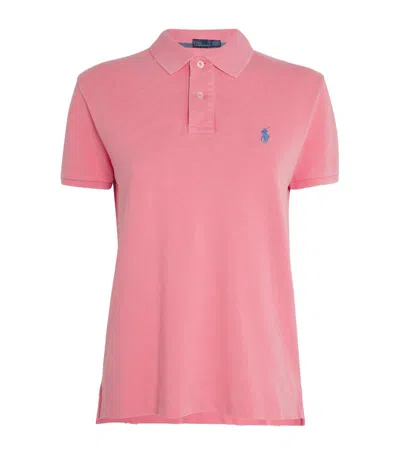 Polo Ralph Lauren Classic Fit Mesh Polo Shirt In Ribbon Pink