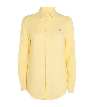 Polo Ralph Lauren Cotton Polo Pony Shirt In Yellow