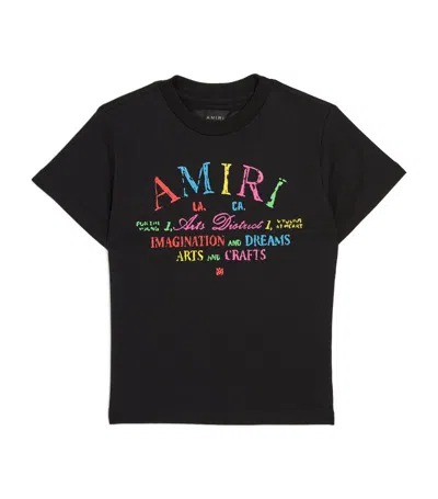 Amiri Kids Arts District Scribble T-shirt (4-12 Years) In Black