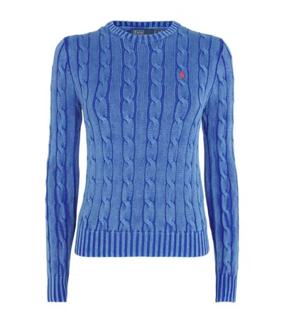 Polo Ralph Lauren Cotton Cable-knit Sweater In Blue