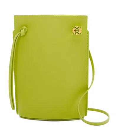 Loewe X Paula's Ibiza Small Dice Pocket Cross-body Bag In Green