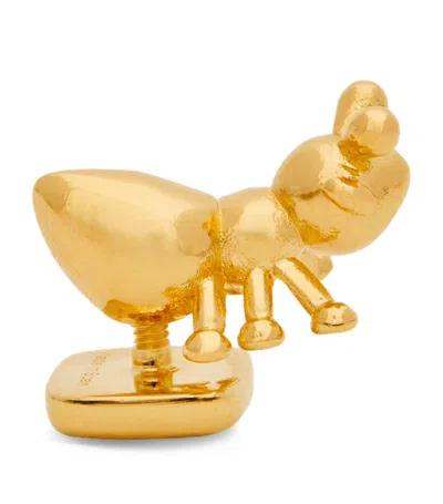 Loewe Womens Gold Ant Brass Pin