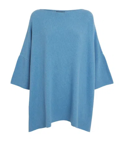 Eskandar Cotton Tunic Top In Blue