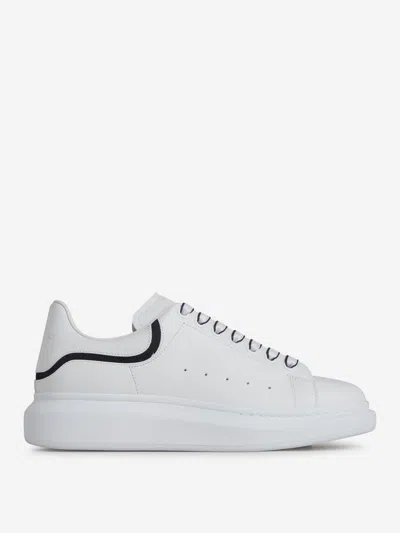 Alexander Mcqueen Oversize Sole New Tech Leather Sneakers In White
