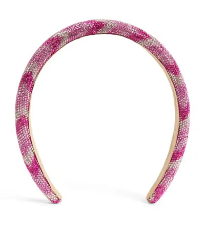 Bari Lynn Kids' Crystal-embellished Aztec Headband In Pink