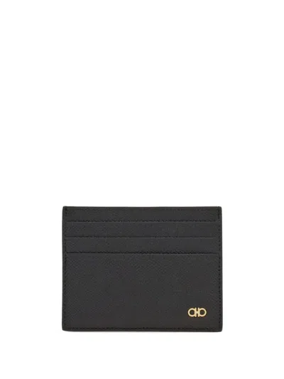 Ferragamo Micro Hooks Card Holder Accessories In Black