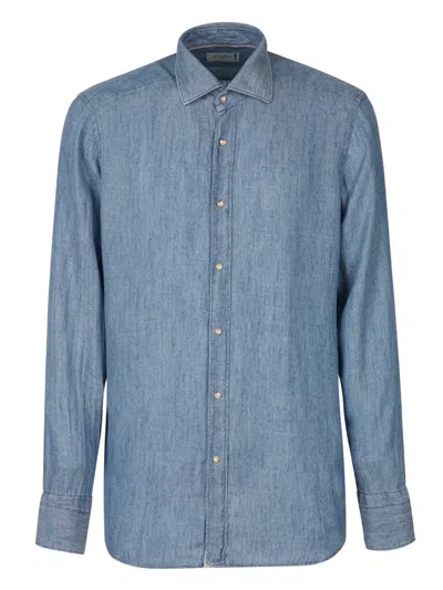 Tintoria Mattei Denim Effect Shirt Clothing In Blue