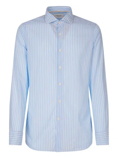 Tintoria Mattei Slim Fit Striped Shirt Clothing In Blue