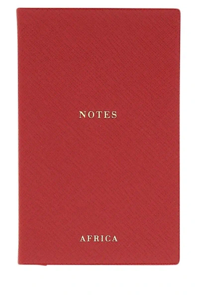 Prada Unisex Red Leather Africa Notebook