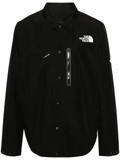 The North Face Amos Logo-appliqué Shirt Jacket In Black