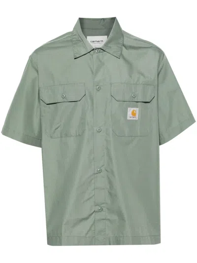 Carhartt Craft Logo-patch Shirt In Green
