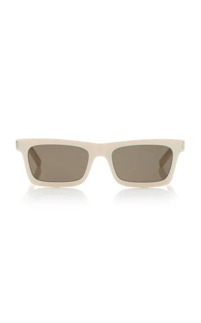 Saint Laurent Betty Square-frame Sunglasses In Ivory