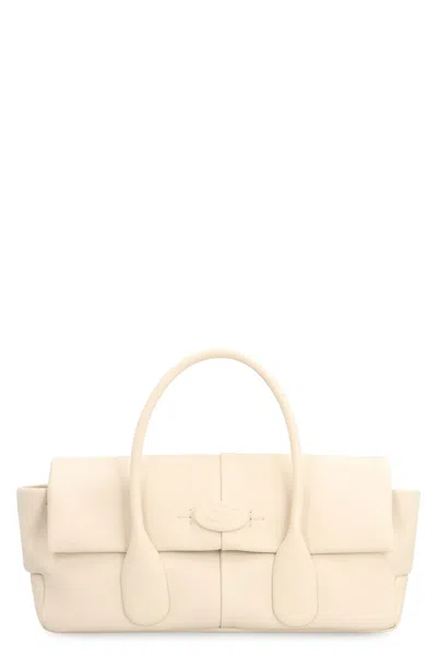 Tod's Tods Di Leather Bag In Panna