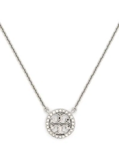 Tory Burch "miller" Necklace In Silver