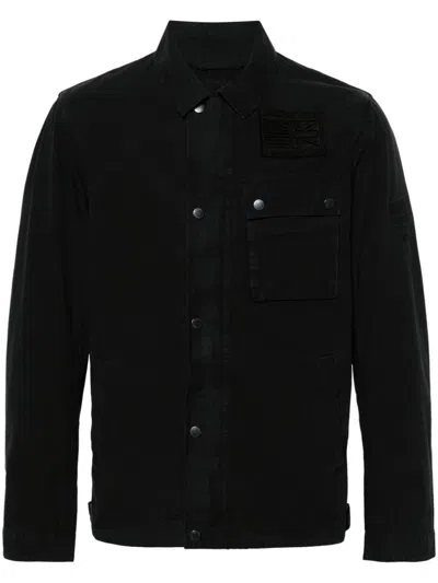 Barbour International Workers Cotton Jacket In Black