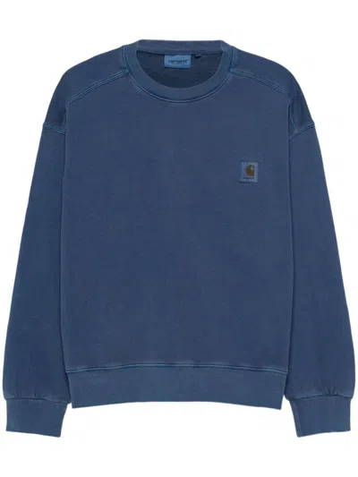 Carhartt Wip Nelson Cotton Sweatshirt In Blue