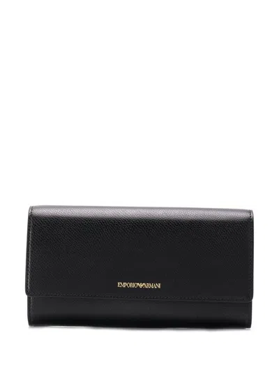 Emporio Armani Continental Wallet In Black