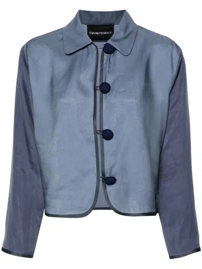 Emporio Armani Jackets Clear Blue