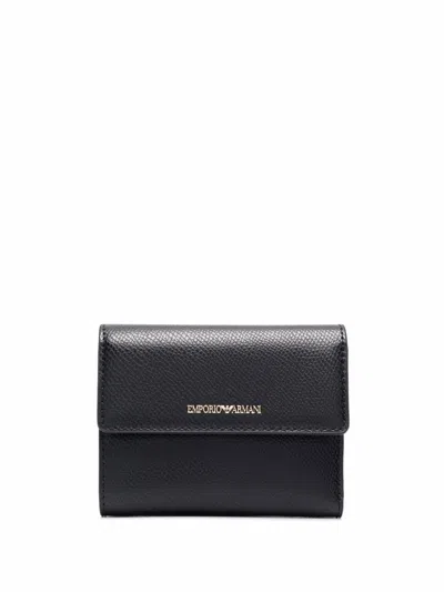 Emporio Armani Trifold Wallet In Black