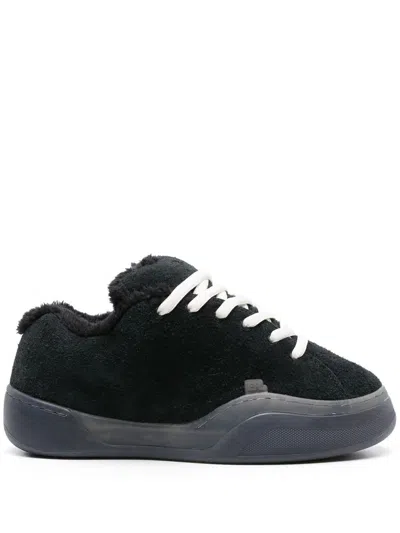 Erl Unisex Suede Skate Sneaker Leather Shoes In Black