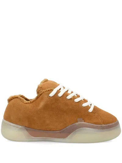 Erl Unisex Suede Skate Sneaker Leather Shoes In Brown