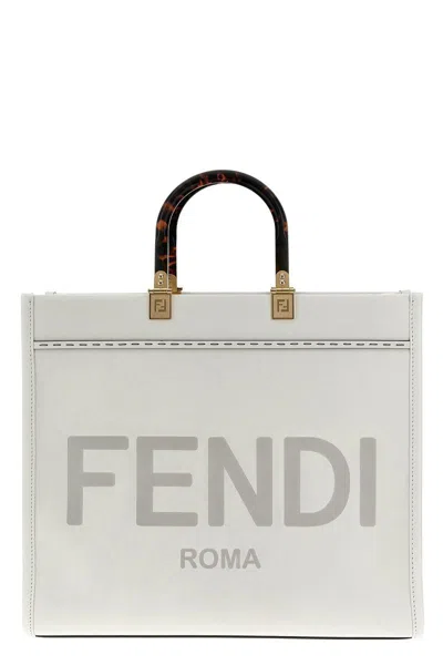 Fendi ' Sunshine Medium' Shopping Hand Bag In Beige