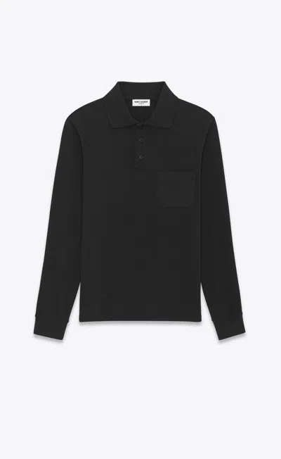 Saint Laurent Polo Shirts In Black