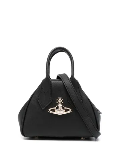 Vivienne Westwood Yasmine Leather Mini Bag In Black