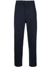 FORME D'EXPRESSION FORME D'EXPRESSION PINSTRIPE TROUSERS - BLACK,UP014PS2N12326812