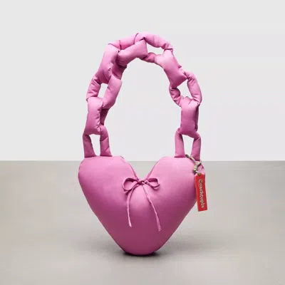 Coach Topia Loop Puffy Heart Bag In Pink