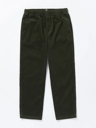 Volcom Psychstone Elastic Waist Pants - Squadron Green In Multi