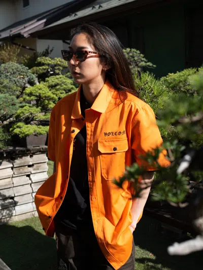 Volcom Tokyo True Featured Artist Yusuke Pocket Short Sleeve Shirt - Orange