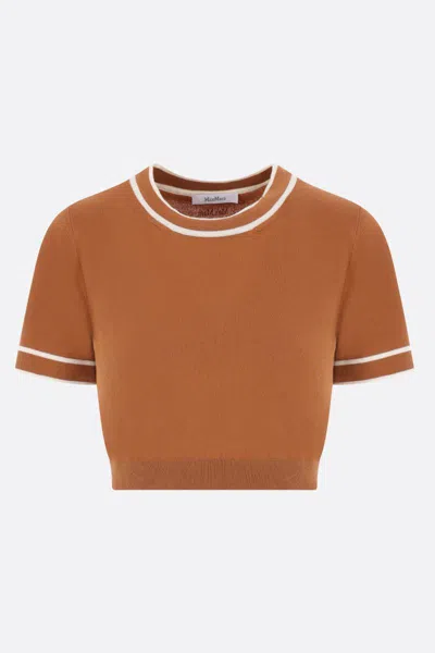 Max Mara Sweaters In Leather Brown