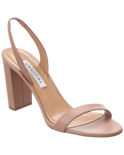 Aquazzura So Nude 85 Leather Slingback Sandals In Pink